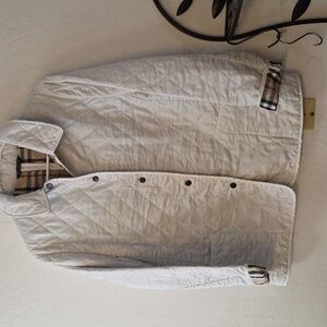 Burberry Beige Plaid Quilted Jacket